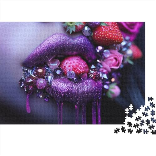 1000 Teile Puzzles Holzpuzzle Art Lips Puzzlespiele Für Erwachsene 1000pcs (75x50cm) von CPXSEMAZA