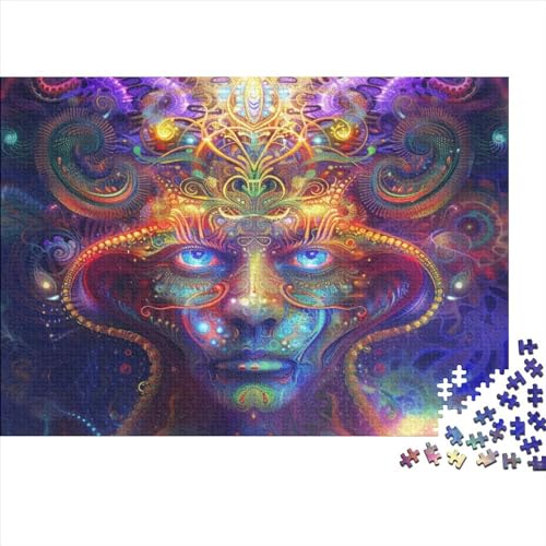 1000 Teile Puzzles Holzpuzzle Colored Human Face Puzzlespiele Für Erwachsene 1000pcs (75x50cm) von CPXSEMAZA