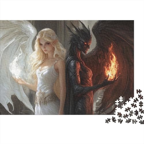 1000-teilige Holzpuzzles Für Erwachsene Angels and Demons Puzzles 1000 Teile Puzzle 1000pcs (75x50cm) von CPXSEMAZA