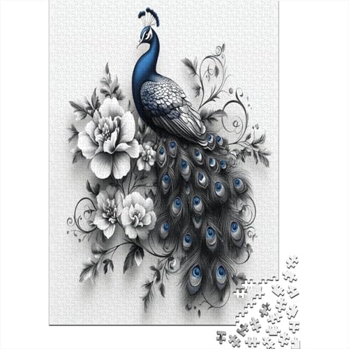 1000-teilige Holzpuzzles Für Erwachsene Beautiful Peacock 1000-teiliges Puzzle, Komplexe Puzzles Für Erwachsene 1000pcs (75x50cm) von CPXSEMAZA