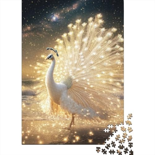 1000-teilige Holzpuzzles Für Erwachsene Beautiful Peacock Puzzles 1000 Teile Puzzle 1000pcs (75x50cm) von CPXSEMAZA