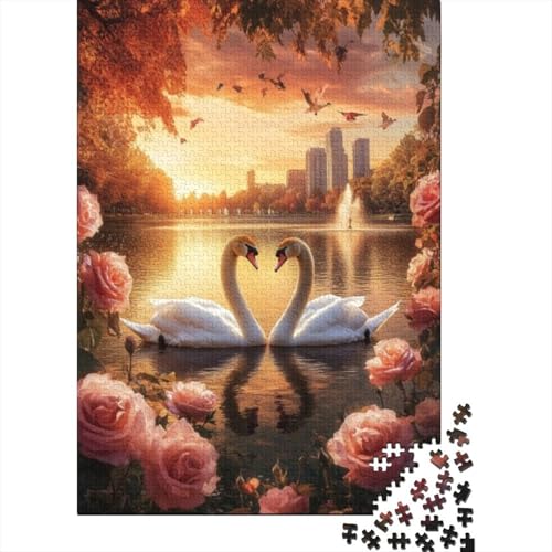 1000-teilige Holzpuzzles Für Erwachsene Beautiful Swan Puzzles 1000 Teile Puzzle 1000pcs (75x50cm) von CPXSEMAZA