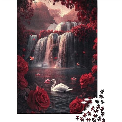 1000-teilige Holzpuzzles Für Erwachsene Beautiful Swan Puzzles 1000 Teile Stressabbauende Puzzles 1000pcs (75x50cm) von CPXSEMAZA