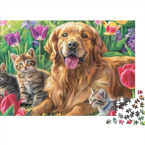 1000-teilige Holzpuzzles Für Erwachsene Cats and Dogs Puzzles 1000 Teile Puzzle 1000pcs (75x50cm) von CPXSEMAZA