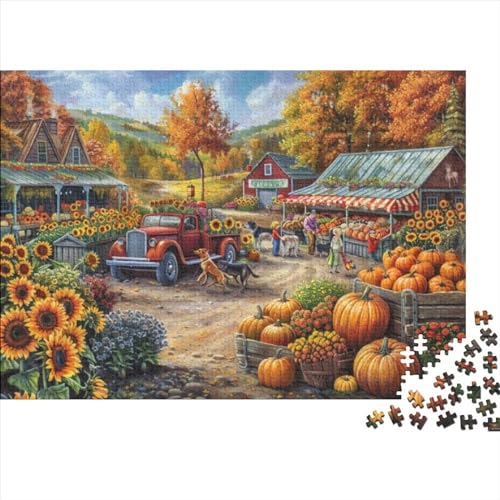 1000-teilige Holzpuzzles Für Erwachsene Colorful Farmers Market Puzzles 1000 Teile Stressabbauende Puzzles 1000pcs (75x50cm) von CPXSEMAZA