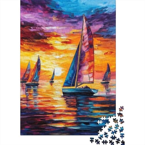 1000-teilige Holzpuzzles Für Erwachsene Colorful Sailing Ship 1000-teilige Puzzles, Lernspiele Für Erwachsene 1000pcs (75x50cm) von CPXSEMAZA