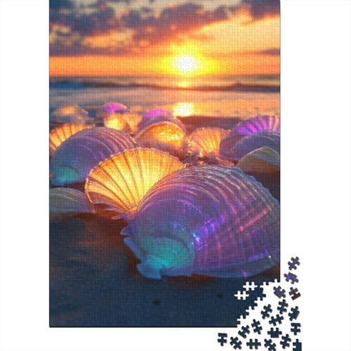 1000-teilige Holzpuzzles Für Erwachsene Colorful Shells Puzzles 1000 Teile Stressabbauende Puzzles 1000pcs (75x50cm) von CPXSEMAZA