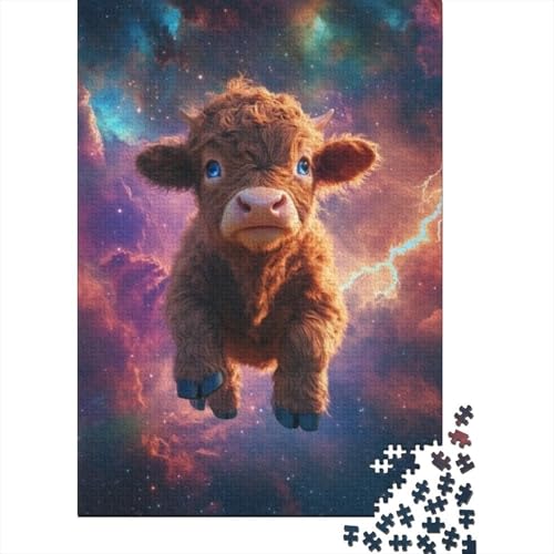 1000-teilige Holzpuzzles Für Erwachsene Cute Highland Cow Baby Puzzle Mit 1000 Teilen, Herausfordernde Puzzles Für Erwachsene 1000pcs (75x50cm) von CPXSEMAZA