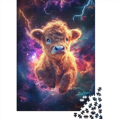 1000-teilige Holzpuzzles Für Erwachsene Cute Highland Cow Baby Puzzle Mit 1000 Teilen, Herausfordernde Puzzles Für Erwachsene 1000pcs (75x50cm) von CPXSEMAZA