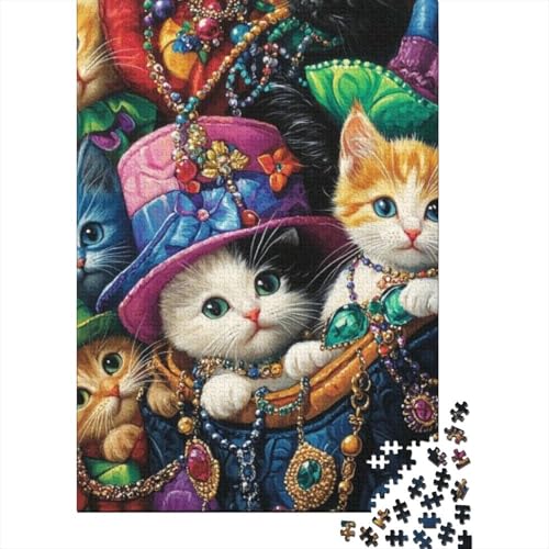 1000-teilige Holzpuzzles Für Erwachsene Cute Kitten 1000-teiliges Puzzle, Komplexe Puzzles Für Erwachsene 1000pcs (75x50cm) von CPXSEMAZA