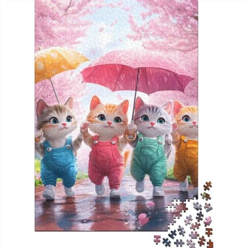 1000-teilige Holzpuzzles Für Erwachsene Cute Kitten Puzzles 1000 Teile Puzzle 1000pcs (75x50cm) von CPXSEMAZA