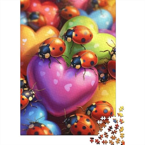 1000-teilige Holzpuzzles Für Erwachsene Cute Ladybug 1000-teiliges Puzzle, Komplexe Puzzles Für Erwachsene 1000pcs (75x50cm) von CPXSEMAZA