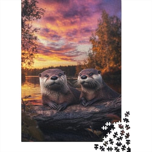 1000-teilige Holzpuzzles Für Erwachsene Cute Otter Puzzle Mit 1000 Teilen, Herausfordernde Puzzles Für Erwachsene 1000pcs (75x50cm) von CPXSEMAZA