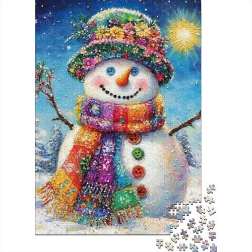 1000-teilige Holzpuzzles Für Erwachsene Cute Snowman Puzzles 1000 Teile Puzzle 1000pcs (75x50cm) von CPXSEMAZA