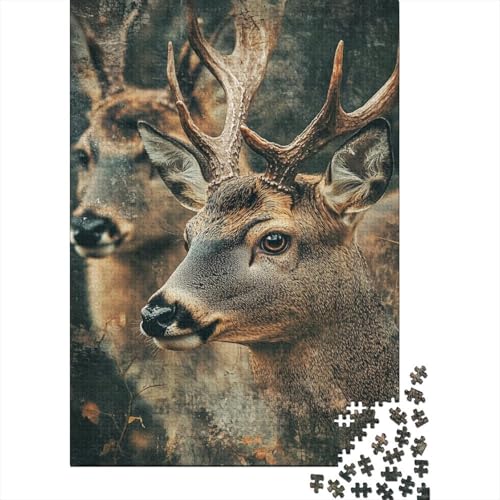 1000-teilige Holzpuzzles Für Erwachsene Deer 1000-teiliges Puzzle, Komplexe Puzzles Für Erwachsene 1000pcs (75x50cm) von CPXSEMAZA