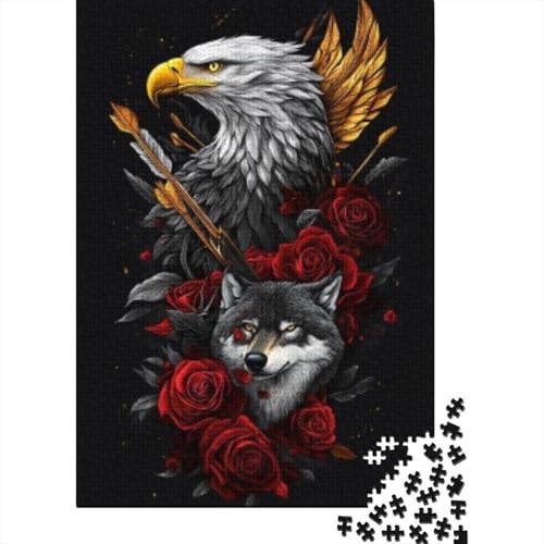 1000-teilige Holzpuzzles Für Erwachsene Eagle and Wolf 1000-teiliges Puzzle, Komplexe Puzzles Für Erwachsene 1000pcs (75x50cm) von CPXSEMAZA