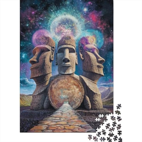 1000-teilige Holzpuzzles Für Erwachsene Easter Island Statues Puzzle Mit 1000 Teilen, Herausfordernde Puzzles Für Erwachsene 1000pcs (75x50cm) von CPXSEMAZA