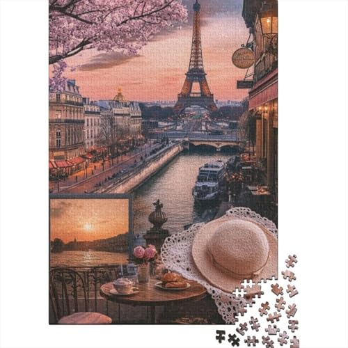 1000-teilige Holzpuzzles Für Erwachsene Eiffel Tower Puzzle Mit 1000 Teilen, Herausfordernde Puzzles Für Erwachsene 1000pcs (75x50cm) von CPXSEMAZA