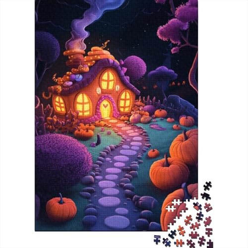 1000-teilige Holzpuzzles Für Erwachsene Halloween Cabin Puzzle Mit 1000 Teilen, Herausfordernde Puzzles Für Erwachsene 1000pcs (75x50cm) von CPXSEMAZA