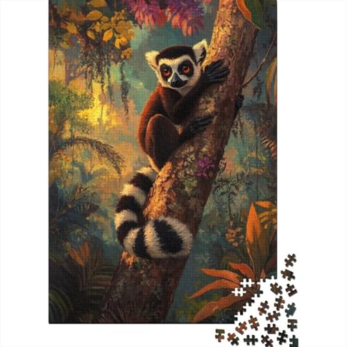 1000-teilige Holzpuzzles Für Erwachsene Lemur Puzzle Mit 1000 Teilen, Herausfordernde Puzzles Für Erwachsene 1000pcs (75x50cm) von CPXSEMAZA