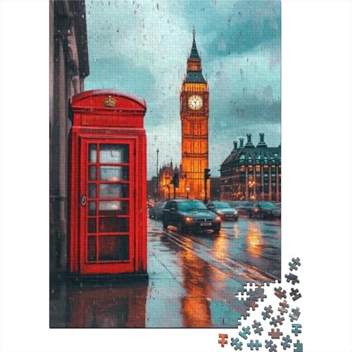 1000-teilige Holzpuzzles Für Erwachsene London Streets Puzzles 1000 Teile Stressabbauende Puzzles 1000pcs (75x50cm) von CPXSEMAZA