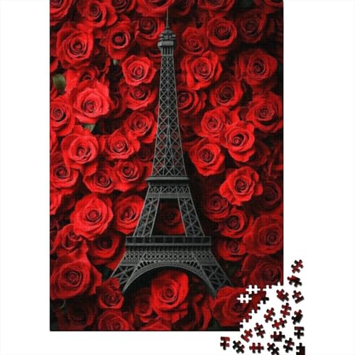 1000-teilige Holzpuzzles Für Erwachsene Rose Eiffel Tower 1000-teiliges Puzzle, Komplexe Puzzles Für Erwachsene 1000pcs (75x50cm) von CPXSEMAZA