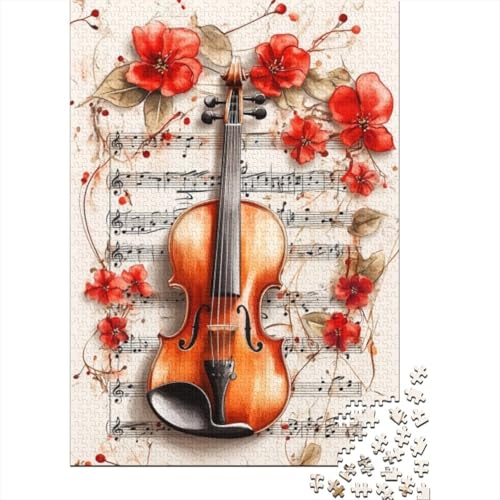 1000-teilige Holzpuzzles Für Erwachsene Violin Puzzles 1000 Teile Puzzle 1000pcs (75x50cm) von CPXSEMAZA