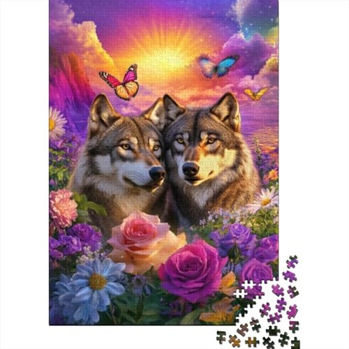 1000-teilige Holzpuzzles Für Erwachsene Wolf 1000-teiliges Puzzle, Komplexe Puzzles Für Erwachsene 1000pcs (75x50cm) von CPXSEMAZA