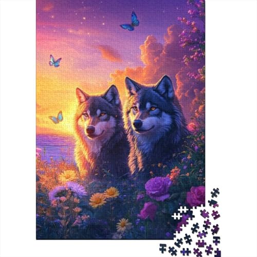 1000-teilige Holzpuzzles Für Erwachsene Wolf Puzzle Mit 1000 Teilen, Herausfordernde Puzzles Für Erwachsene 1000pcs (75x50cm) von CPXSEMAZA