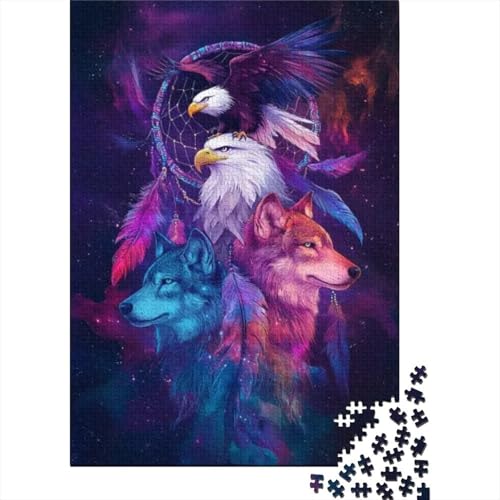 1000-teilige Holzpuzzles Für Erwachsene Wolf and Eagle 1000-teiliges Puzzle, Komplexe Puzzles Für Erwachsene 1000pcs (75x50cm) von CPXSEMAZA