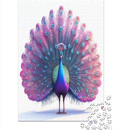 1000-teilige Puzzles Für Erwachsene Beautiful Peacock 1000-teiliges Puzzle, Herausfordernde Puzzles Für Erwachsene 1000pcs (75x50cm) von CPXSEMAZA