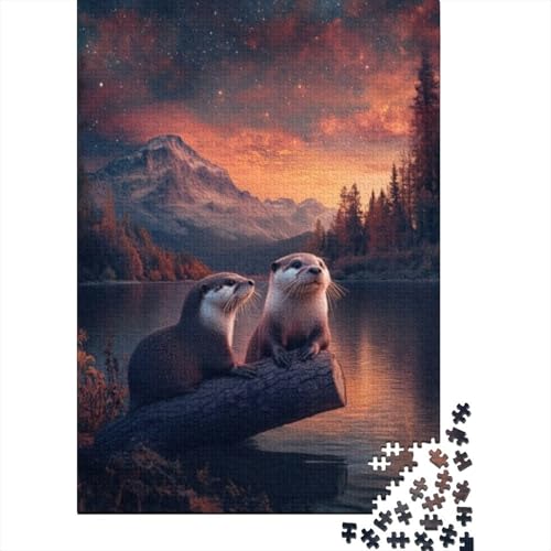 1000-teilige Puzzles Für Erwachsene Cute Otter 1000 Teile Puzzle Familienpuzzle Spielzeug Puzzles 1000pcs (75x50cm) von CPXSEMAZA