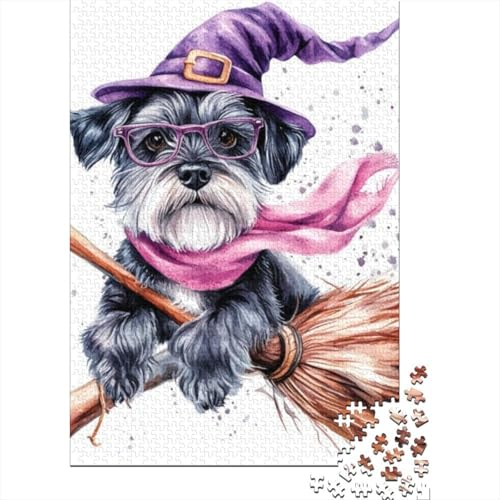 1000-teilige Puzzles Für Erwachsene Cute Schnauzer 1000 Teile Puzzle Familienpuzzle Spielzeug Puzzles 1000pcs (75x50cm) von CPXSEMAZA