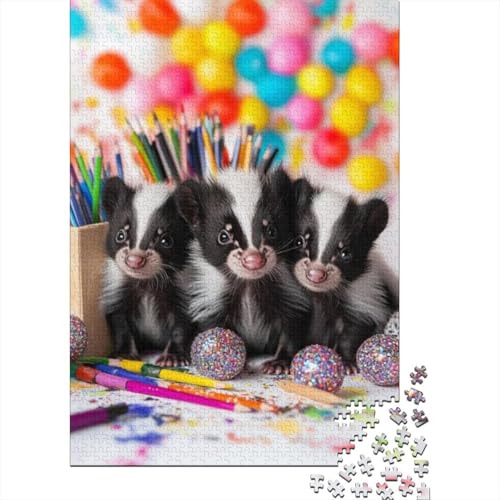 1000-teilige Puzzles Für Erwachsene Cute Skunk 1000-teiliges Puzzle, Herausfordernde Puzzles Für Erwachsene 1000pcs (75x50cm) von CPXSEMAZA