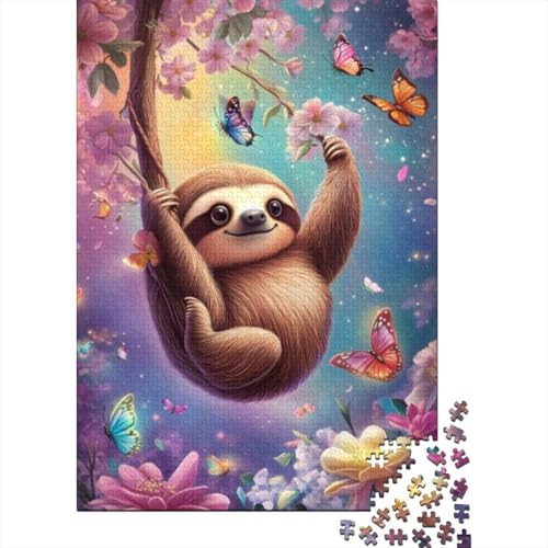 1000-teilige Puzzles Für Erwachsene Cute Sloth 1000 Teile Puzzle Familienpuzzle Spielzeug Puzzles 1000pcs (75x50cm) von CPXSEMAZA