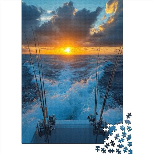 1000-teilige Puzzles Für Erwachsene Fishing Theme 1000-teiliges Puzzle. Anspruchsvolles Spiel 1000pcs (75x50cm) von CPXSEMAZA