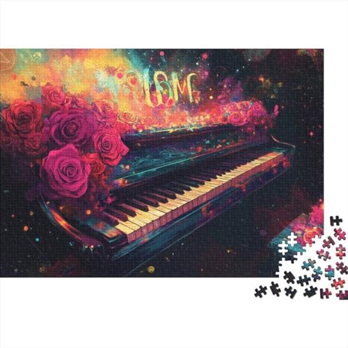 1000-teilige Puzzles Für Erwachsene Flowers Piano 1000 Teile Puzzle Familienpuzzle Spielzeug Puzzles 1000pcs (75x50cm) von CPXSEMAZA