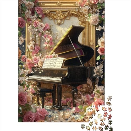 1000-teilige Puzzles Für Erwachsene Flowers Piano 1000 Teile Puzzle Familienpuzzle Spielzeug Puzzles 1000pcs (75x50cm) von CPXSEMAZA