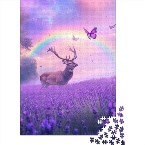 1000-teilige Puzzles Für Erwachsene Lavender Deer 1000 Teile Puzzle Familienpuzzle Spielzeug Puzzles 1000pcs (75x50cm) von CPXSEMAZA