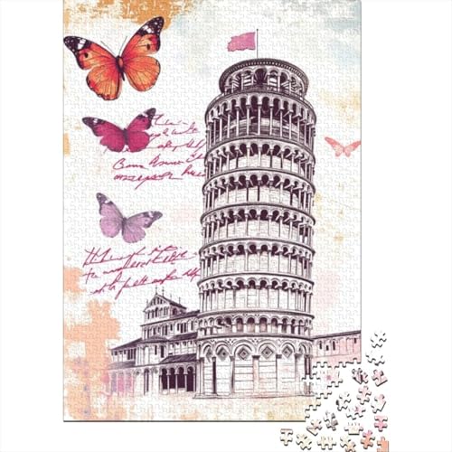 1000-teilige Puzzles Für Erwachsene Leaning Tower of Pisa 1000-teiliges Puzzle Impossible Puzzle 1000pcs (75x50cm) von CPXSEMAZA