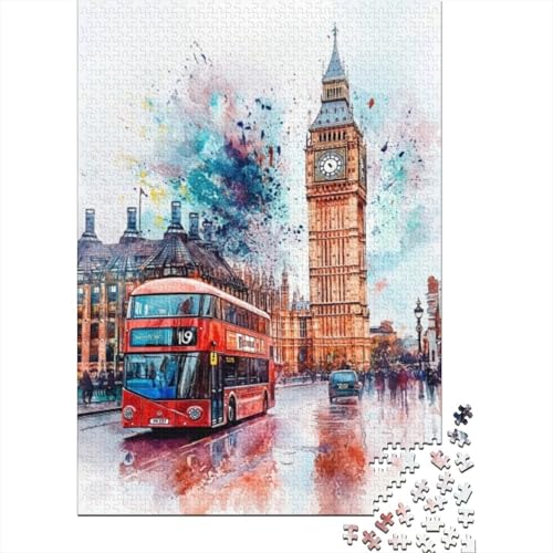 1000-teilige Puzzles Für Erwachsene London Bus 1000 Teile Puzzle Familienpuzzle Spielzeug Puzzles 1000pcs (75x50cm) von CPXSEMAZA