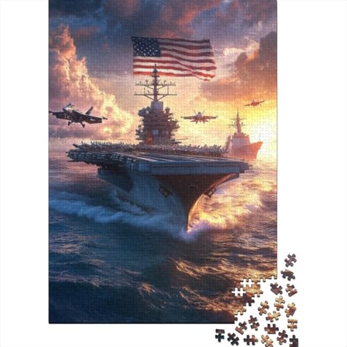 1000-teilige Puzzles Für Erwachsene US Aircraft Carrier 1000 Teile Puzzle Familienpuzzle Spielzeug Puzzles 1000pcs (75x50cm) von CPXSEMAZA