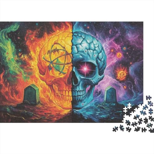 1000-teiliges Puzzle Für Erwachsene -Sugar Skull | Puzzle Für Erwachsene 1000 | Puzzle Für Erwachsene 1000 Teile | Skeleton Puzzle | Puzzles 1000pcs (75x50cm) von CPXSEMAZA