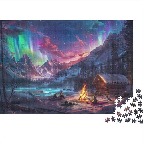 300 Stück Puzzles Winter Campfire Puzzlespiele Für Erwachsene Die Beste Aktivität Für Spieleabend 300pcs (40x28cm) von CPXSEMAZA