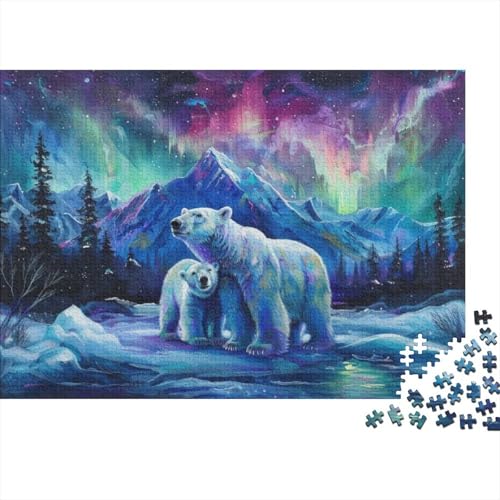 300 Stück Puzzlespiele Polar Bear Puzzlespiele Für Erwachsene Kreative Familienaktivitäten des Spieleabends-DIY 300pcs (40x28cm) von CPXSEMAZA
