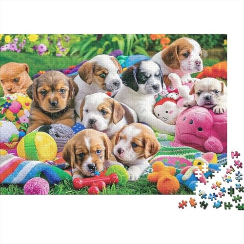 300 Teile Erwachsenenpuzzle Dog Party 300 Teile Holzpuzzle - Einzigartige, Ungewöhnliche Puzzles Mit Geformten Teilen 300pcs (40x28cm) von CPXSEMAZA