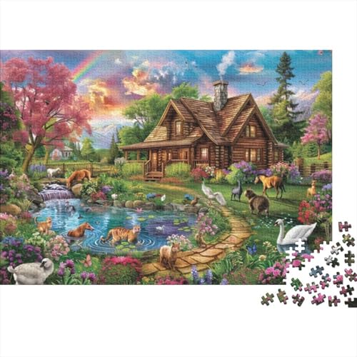 300 Teile Puzzle, Spiele Puzzle Für Erwachsene Und Kinder, Animal Cabin Puzzle, 300-teiliges Puzzle Geschenk 300pcs (40x28cm) von CPXSEMAZA