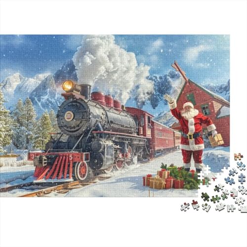 300 Teile Puzzle, Spiele Puzzle Für Erwachsene Und Kinder, Christmas Train Puzzle, 300-teiliges Puzzle Geschenk 300pcs (40x28cm) von CPXSEMAZA