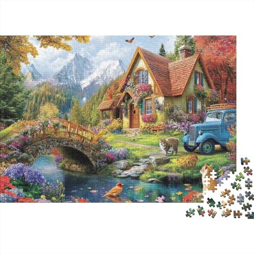 300 Teile Puzzle, Spiele Puzzle Für Erwachsene Und Kinder, Country Cabin Puzzle, 300-teiliges Puzzle Geschenk 300pcs (40x28cm) von CPXSEMAZA