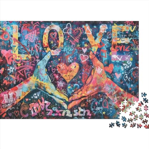 300 Teile Puzzles Holzpuzzle Graffiti Art Puzzlespiele Für Erwachsene 300pcs (40x28cm) von CPXSEMAZA